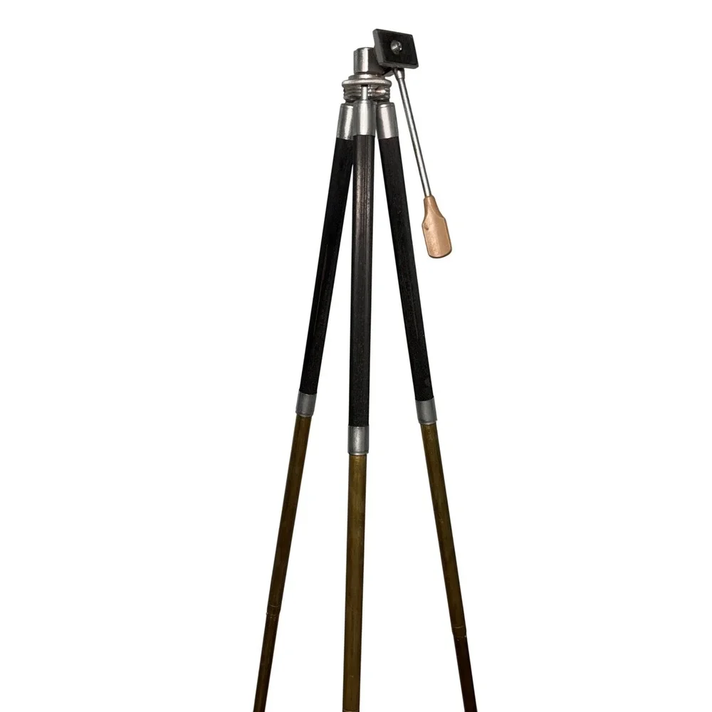 Vintage Accura Japan Telescoping Camera Tripod Brass Leg Expands 50